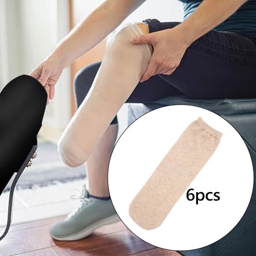 6 Pieces Amputee Socks Soft Partial Foot Amputation S