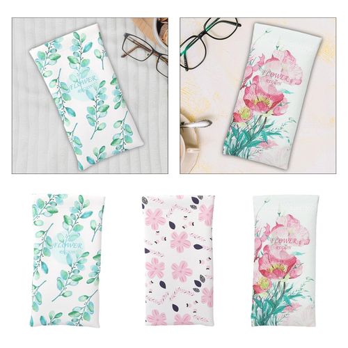 Glasses Storage Bag Glasses Protective Sleeve Green Leaf