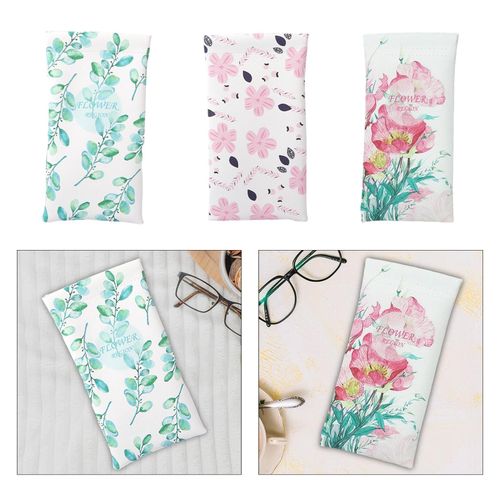 Glasses Storage Bag Glasses Protective Sleeve Green Leaf