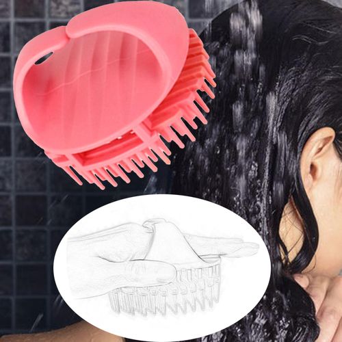 Shampoo Brush  Hair Cleaning Brush For Oily Pink