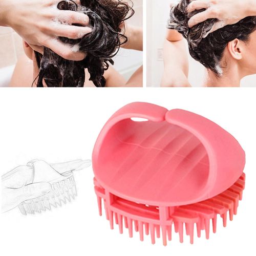 Shampoo Brush  Hair Cleaning Brush For Oily Pink