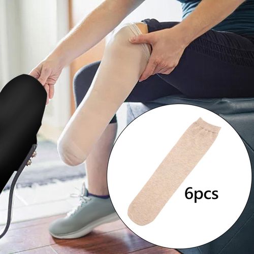 6x Amputee Socks Soft Sweat Absorption Provide XXL Brown