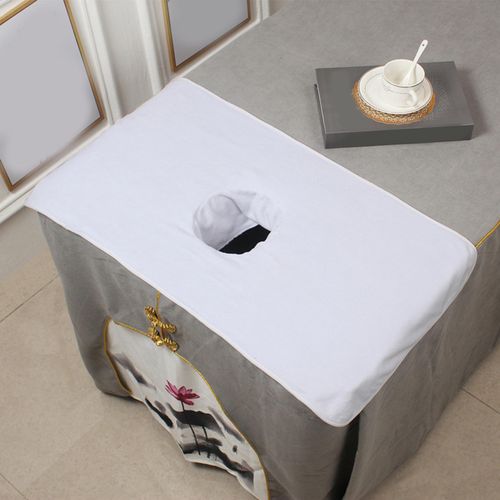 Table Towel Washable SPA Bed Head Curtain Pad White