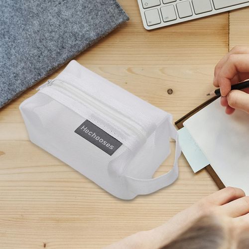 Nylon Mesh Zipper Pouch Toiletry Organizer Bag Makeup