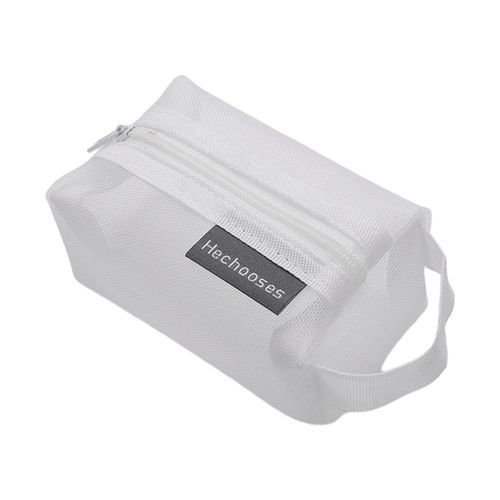 Nylon Mesh Zipper Pouch Toiletry Organizer Bag Makeup