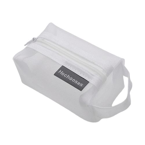 Nylon Mesh Zipper Pouch Toiletry Organizer Bag Makeup