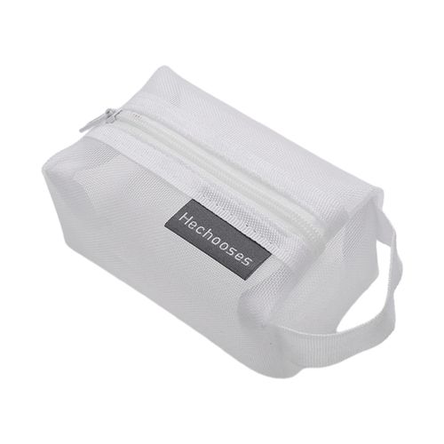 Nylon Mesh Zipper Pouch Toiletry Organizer Bag Makeup