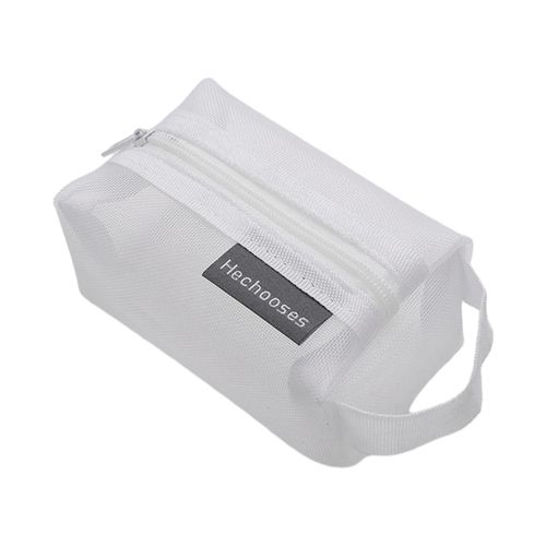 Nylon Mesh Zipper Pouch Toiletry Organizer Bag Makeup