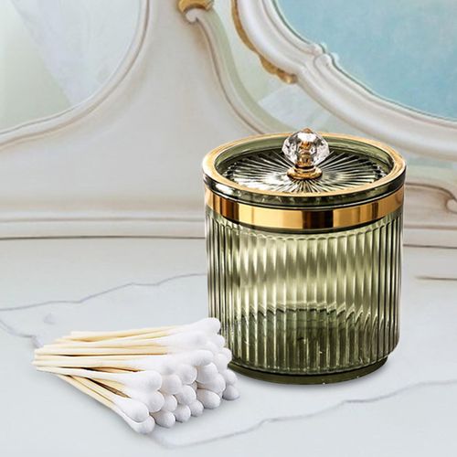 Makeup Cotton Swab Ball Pad Holder With Lid