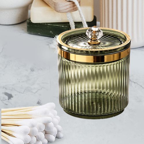 Makeup Cotton Swab Ball Pad Holder With Lid