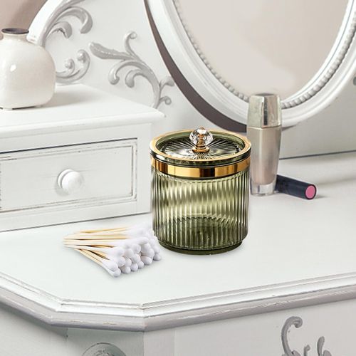 Makeup Cotton Swab Ball Pad Holder With Lid