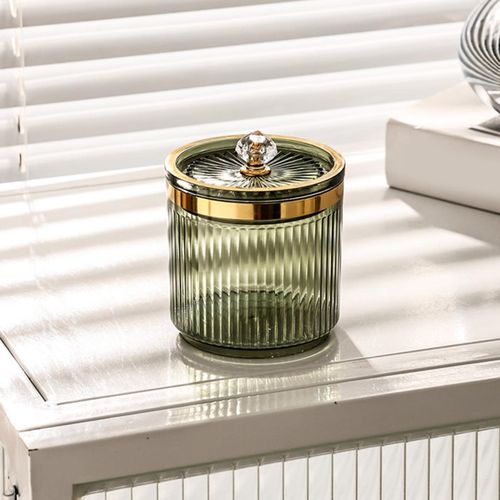 Makeup Cotton Swab Ball Pad Holder With Lid