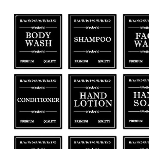 3 X 12 Pieces Waterproof Soap Labels 80mm*70mm Shampoo