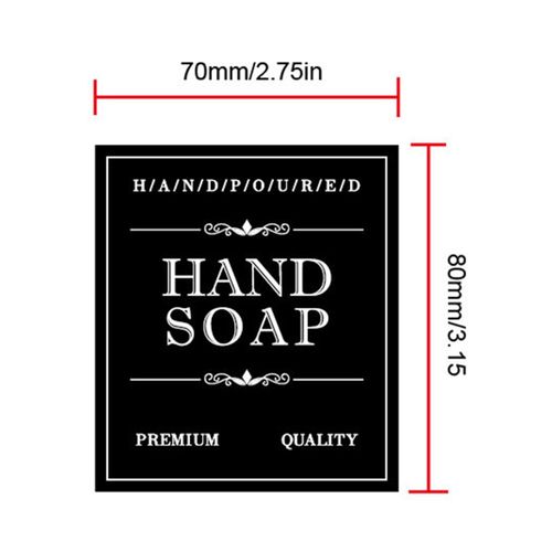 3 X 12 Pieces Waterproof Soap Labels 80mm*70mm Shampoo