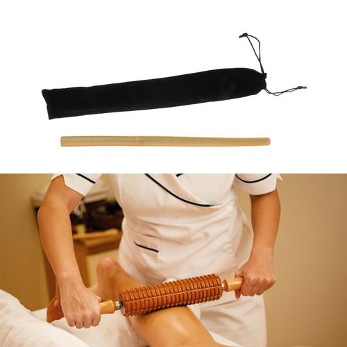 Massager Tool Bamboo  Stick For Body 42x2cm With Bag