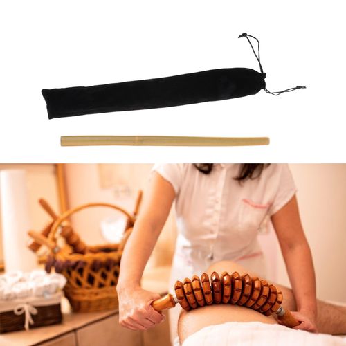 Massager Tool Bamboo  Stick For Body 42x2cm With Bag