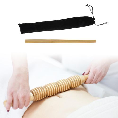 Massager Tool Bamboo  Stick For Body 42x2cm With Bag