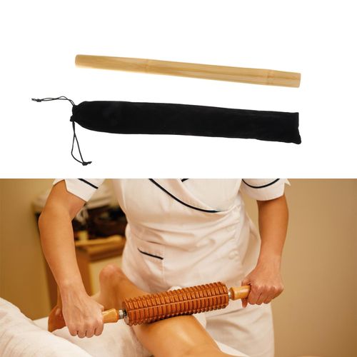 Massager Tool Bamboo  Stick For Body 45x3cm With Bag