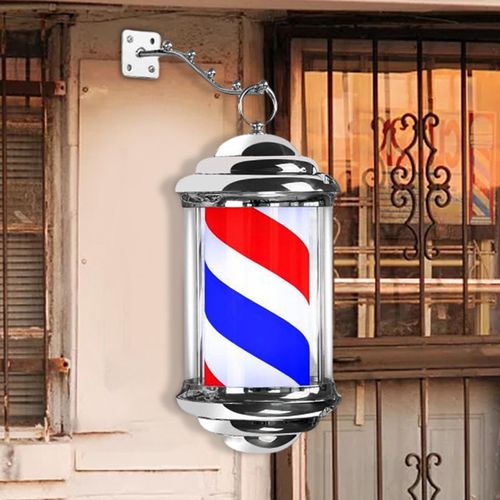 Barber Pole Light Stripe Rotating Hair Salon Shop Sign For