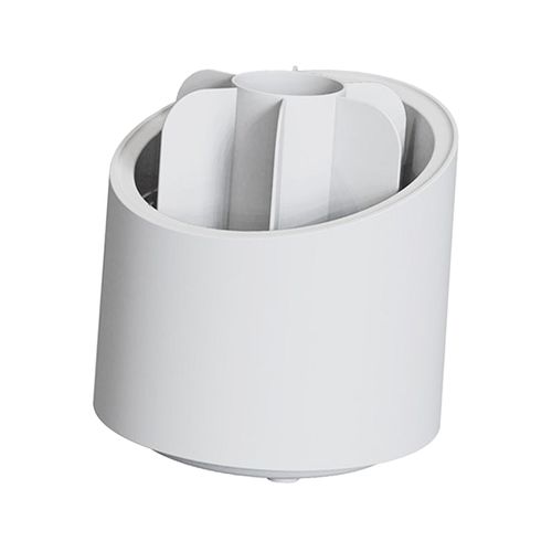 Rotating Makeup Brush Holder 6 Compartments Pen Cup Desk White no Lid