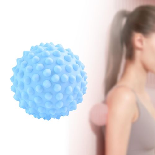 Spiky  Ball Handheld Spiky Massager Roller Light Blue