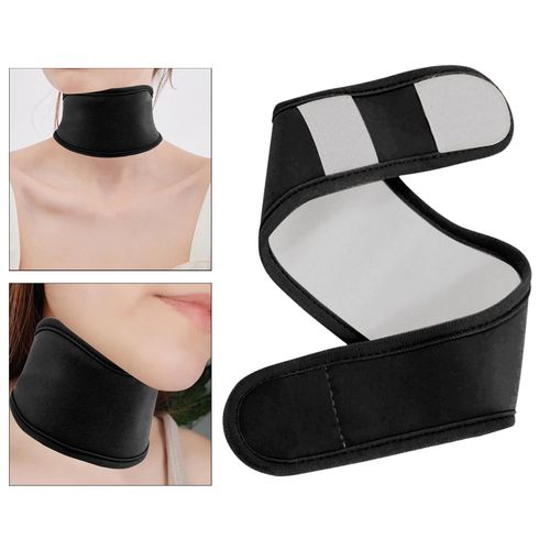 Castor Oil Neck Pack  Cover Adjustable Design Black