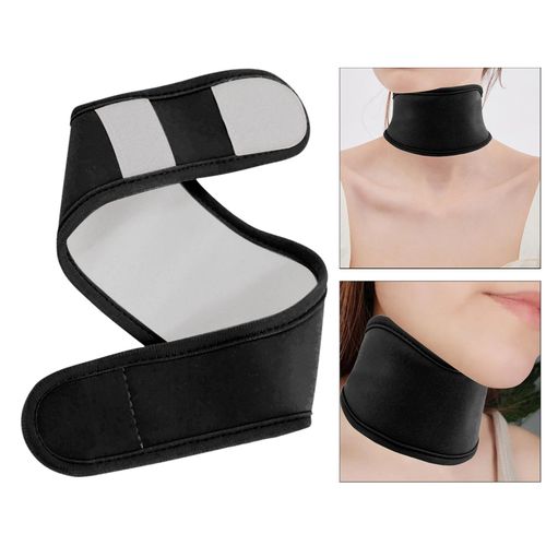 Castor Oil Neck Pack  Cover Adjustable Design Black