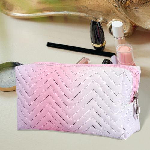 Portable Cosmetic Bag Storage Case Gifts Gradient Pink