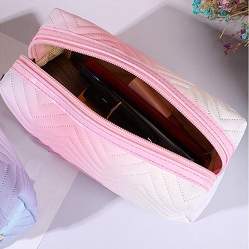 Portable Cosmetic Bag Storage Case Gifts Gradient Pink