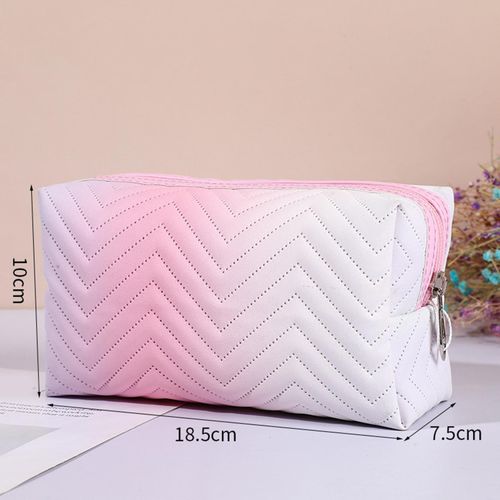 Portable Cosmetic Bag Storage Case Gifts Gradient Pink