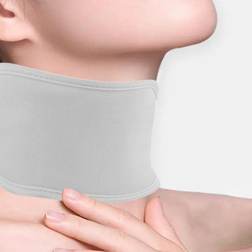 Castor Oil Neck Pack  Cover Adjustable Design White