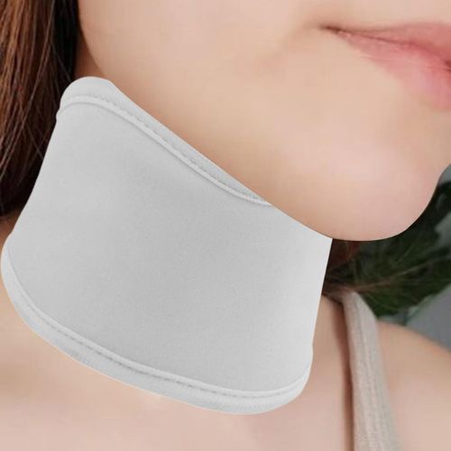 Castor Oil Neck Pack  Cover Adjustable Design White