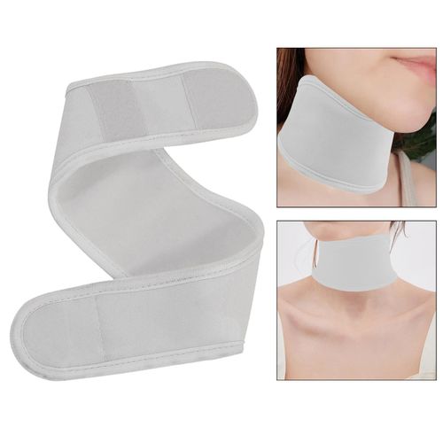 Castor Oil Neck Pack  Cover Adjustable Design White