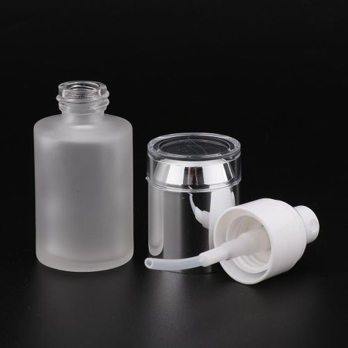 2 Pcs 30ml/80ml Bottle, Makeup Dispenser，Refillable Silve