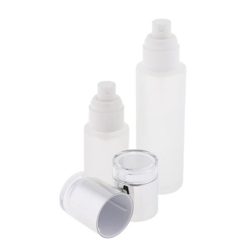 2 Pcs 30ml/80ml Bottle, Makeup Dispenser，Refillable Silve