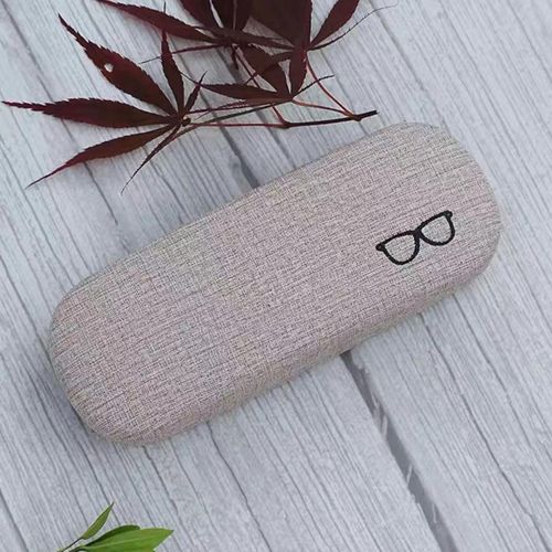 Hard Shell Eyeglasses Case Accessories Eyeglass Case Beige