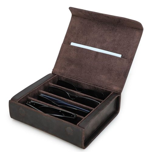 Sunglasses Organizer 4 Grids Multifunctional Hard Shell