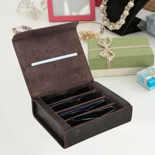 Sunglasses Organizer 4 Grids Multifunctional Hard Shell