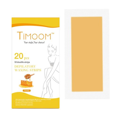 Pack of 20 hair removal cold wax strips paper for depilatory Honey