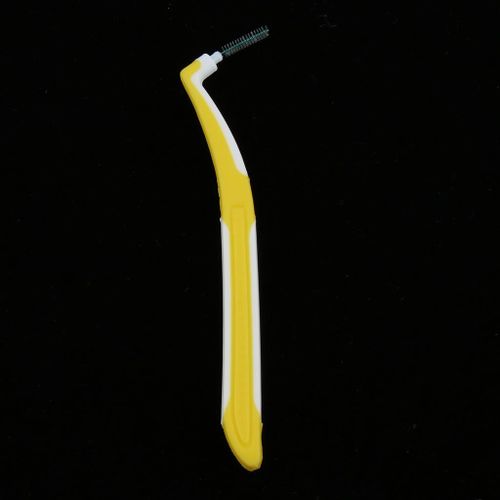 30Pcs Interdental Brush Micro L-shaped Gap Floss Toothpick Yellow