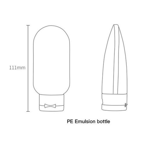 Portable Travel Bottles Set Cream Jars Refillable White