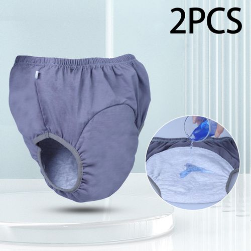 2Pcs Adults Incontinence Underwear Washable For Disabled M