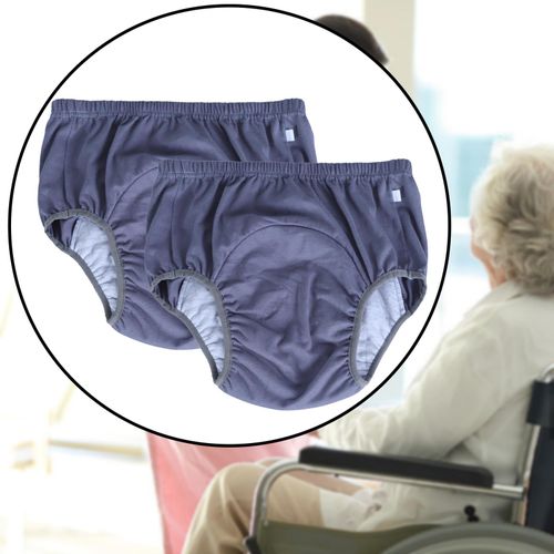 2Pcs Adults Incontinence Underwear Washable For Disabled M