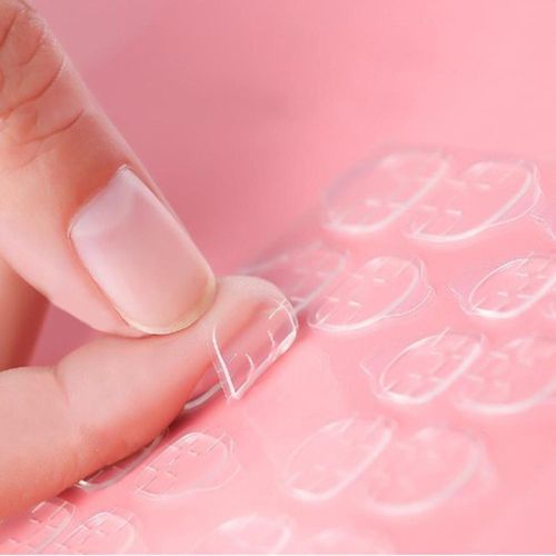Double-side Adhesive Sticker Transparent for Fake Nails 12pcs