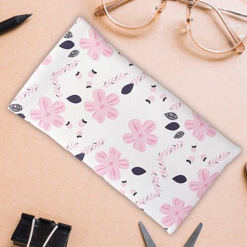 Glasses Storage Bag PU Leather Sunglass Cherry Blossom