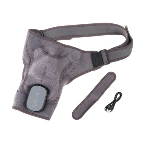 Heated Shoulder Brace Wrapping  Pad Strap Gray