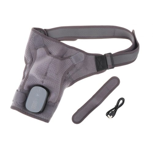 Heated Shoulder Brace Wrapping  Pad Strap Gray