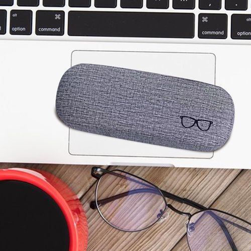 Hard Shell Eyeglasses Case Hard Case Portable Storage Grey