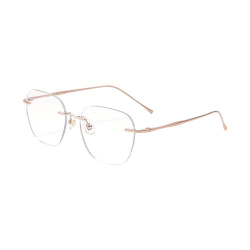 Eye Glasses Casual Versatile Rimless Eyewear For Rose Gold