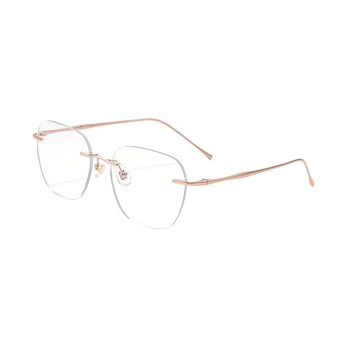 Eye Glasses Casual Versatile Rimless Eyewear For Rose Gold